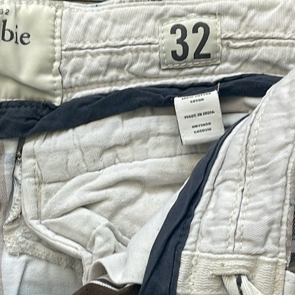 Mens Abercrombie & Fitch Blue/Tan Plaid 10β Cargo Shorts-32β Waist Rise 12β - Picture 5 of 9